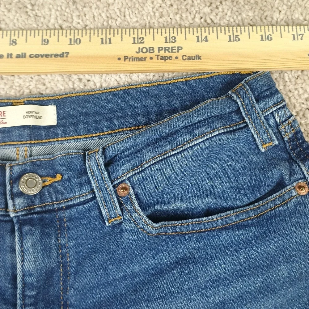 Signature Levi Strauss Heritage Boyfriend Jeans Women's 10 Relaxed Fit Cuffed
